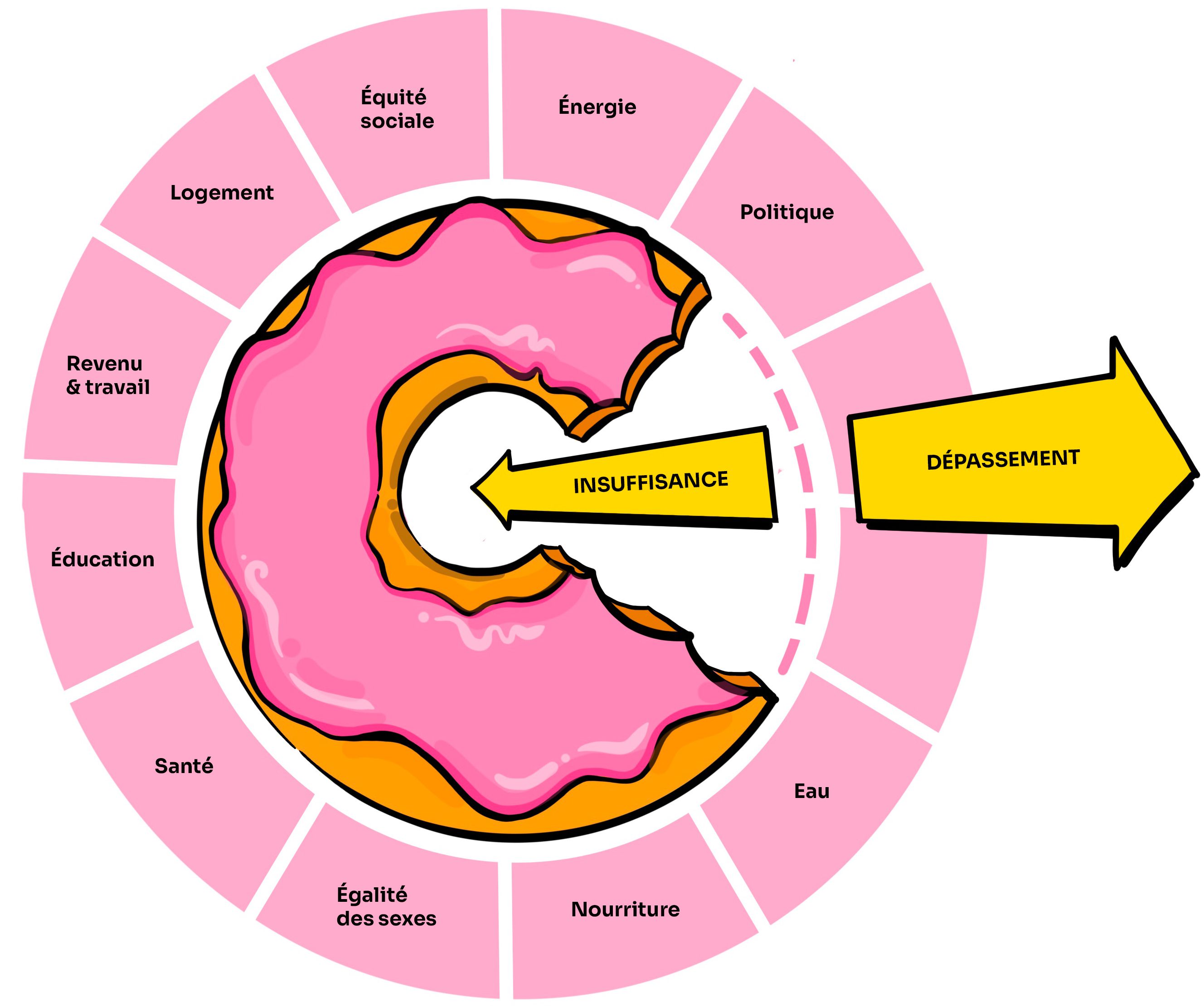 schéma doughnut économie